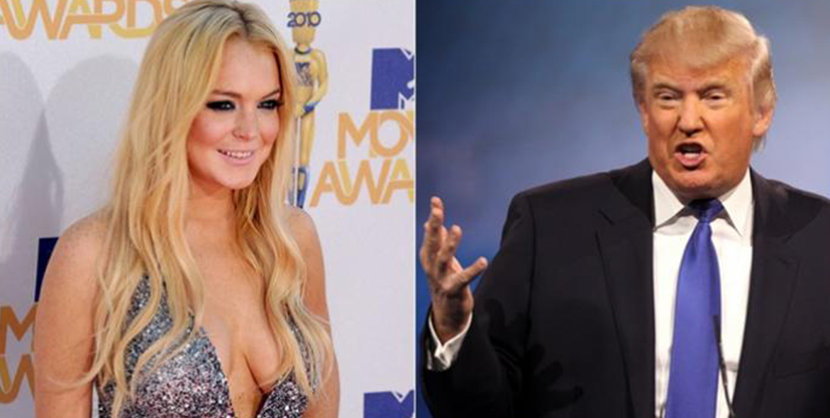 Donald Trump se imaginó en la cama con Lindsay Lohan