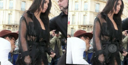 Le besan el trasero a Kim Kardashian