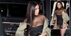 Kim Kardashian  sale a cenar con un vestuario MUY provocativo