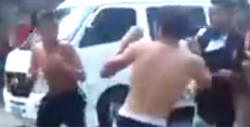 VIDEO: Lo atropellan por pelear en la calle
