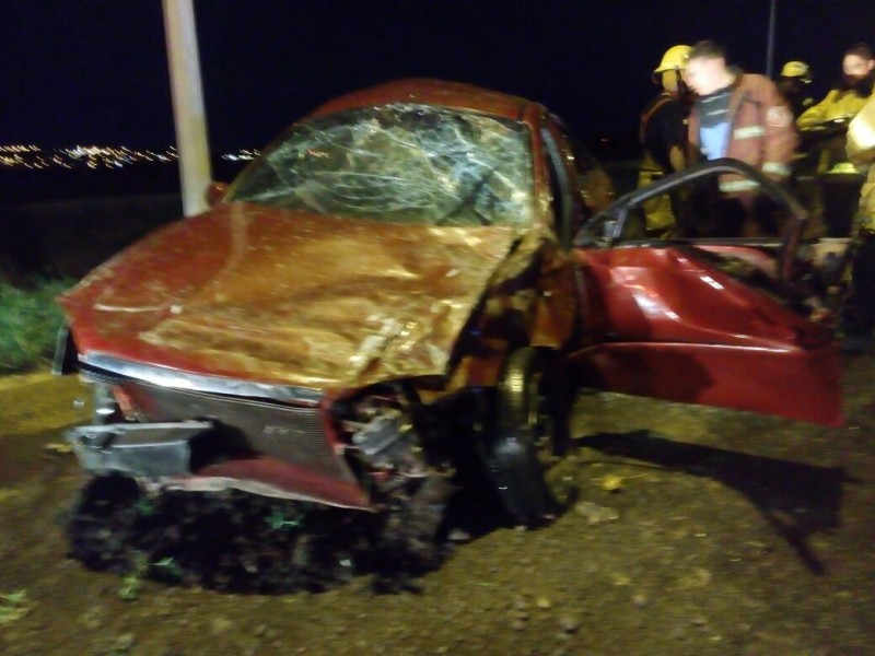 Fuerte accidente en Barrancos, un herido.
