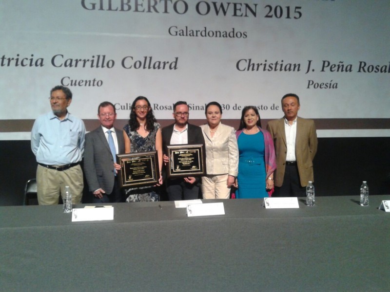 Entrega del premio de literatura Gilberto Owen 2015