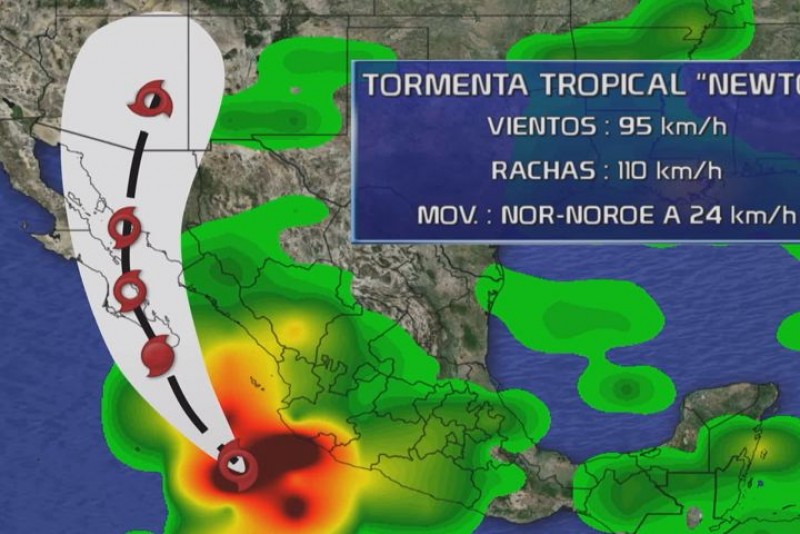 Newton dejará chubascos en todo Sinaloa, asegura la CONAGUA