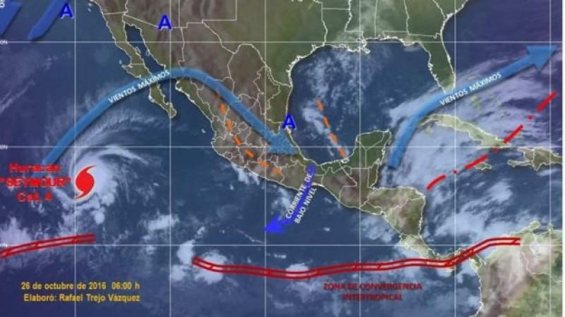 Canal de baja presión provocará lluvias en gran parte de México