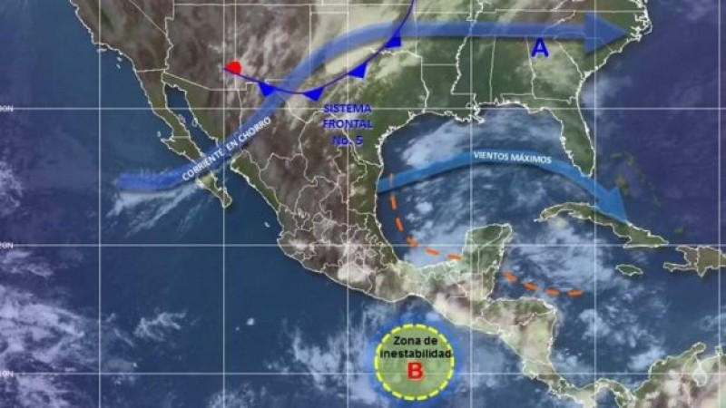 Frente frío 5 llega a la frontera norte de México