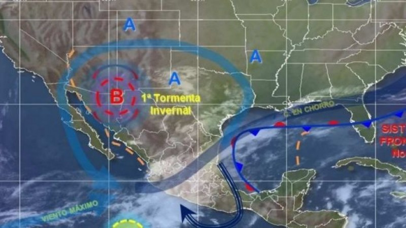 Primera tormenta invernal mantiene clima frío en México
