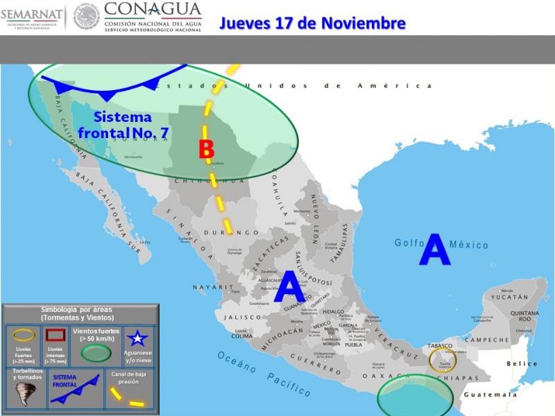 Entra frente frío a Sonora