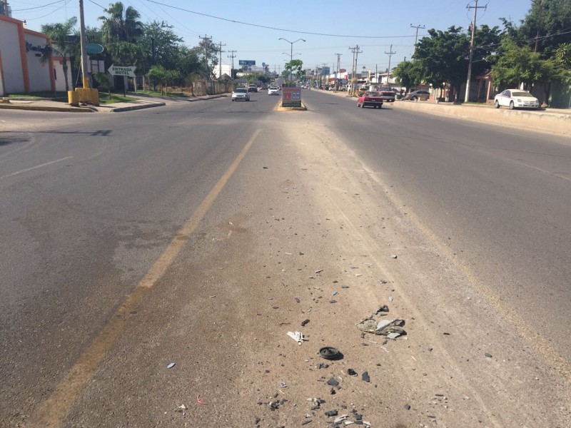 Inconformidad con letrero en medio del camellón en carretera Sanalona