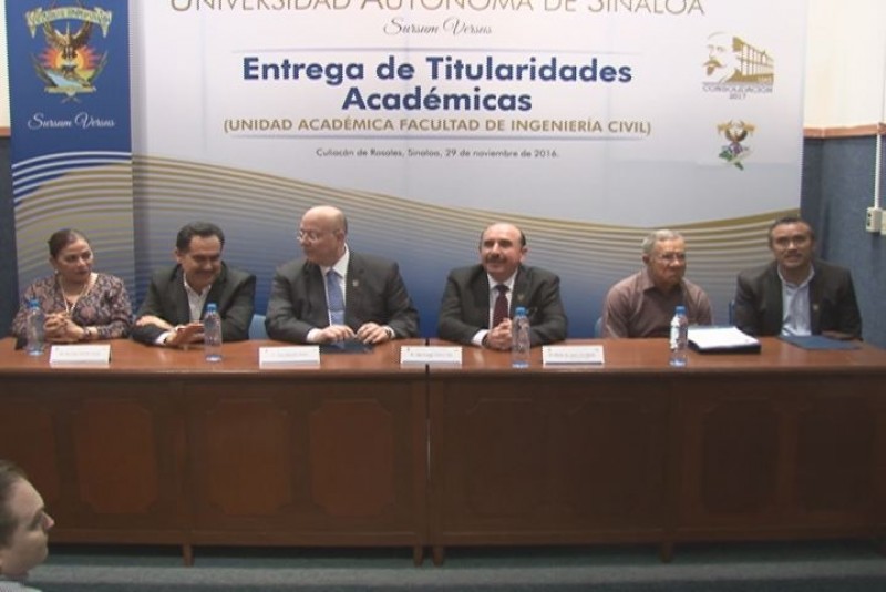 Entrega Rector de la U.A.S. titularidades Académicas