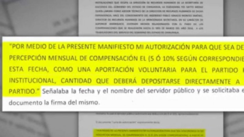 Gobierno de César Duarte hacía descuentos irregulares a trabajadores para financiar al PRI