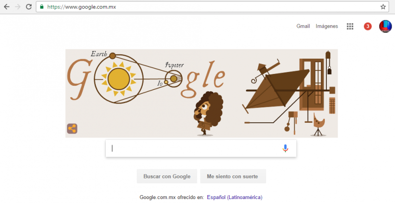 ¿Ya viste que Google rinde homenaje al astrónomo danés Ole Rømer?
