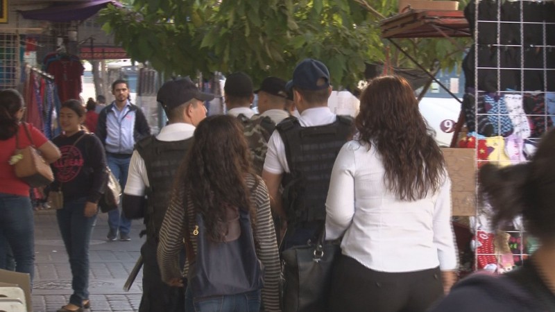Se reforzó operativo en el primer cuadro de Culiacán