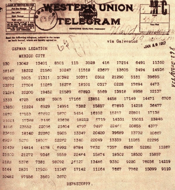 A 100 años del telegrama Zimmermann