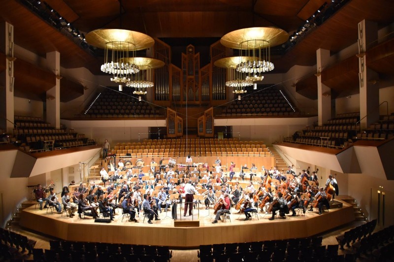 Espectador lanza teléfono móvil a la orquesta en Madrid