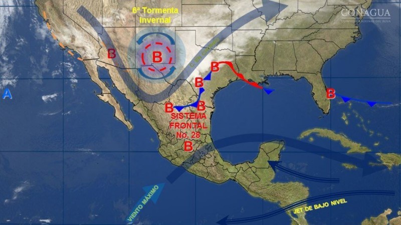 Favorece frente frío 28 con caída de nieve al norte del país