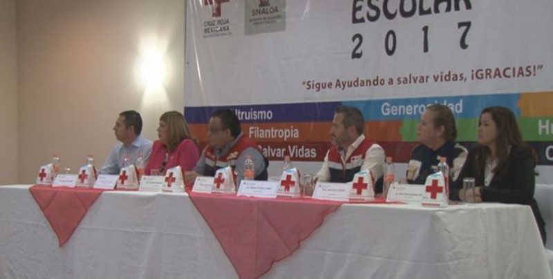 Arranca colecta escolar de Cruz Roja en Sinaloa