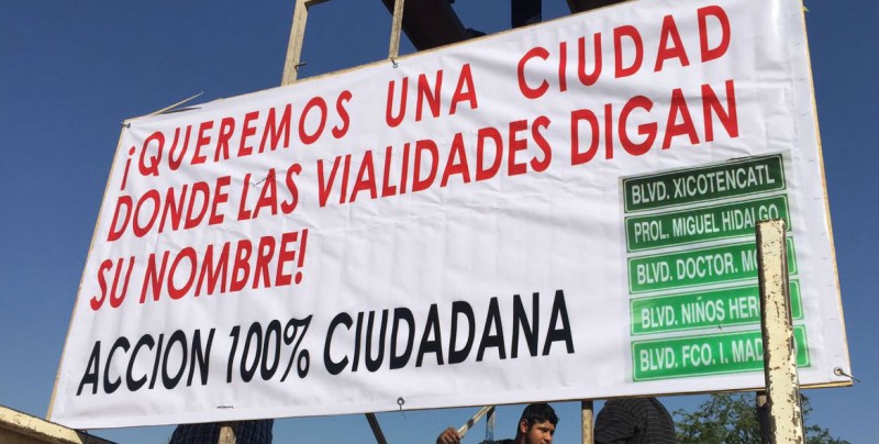 Colocan nomenclatura ciudadanos, problema que no resuelve la autoridad