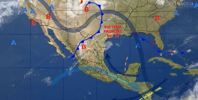 Probabilidad de torbellinos para el norte del país