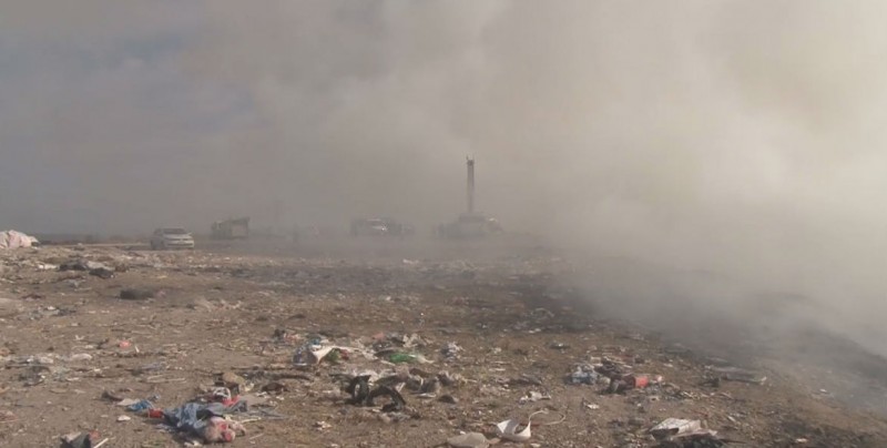 Incendio en el basurón norte de Culiacán