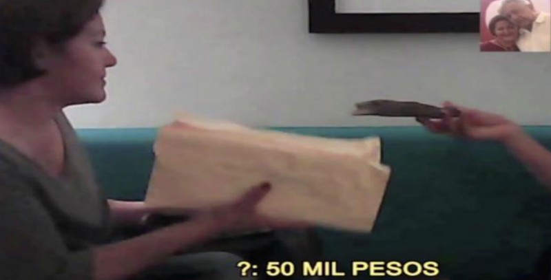 La "recaudadora" Eva Cadena volvió por más dinero