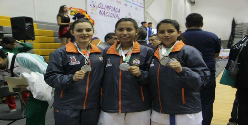 karate aumenta cosecha de medallas para Sinaloa en Olimpiada Nacional