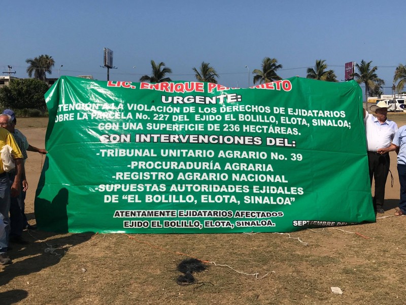 Ejidatarios luchan por sus tierras
