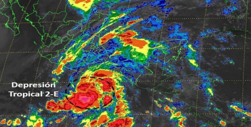 Se forma depresión tropical 2-E en el Pacífico mexicano