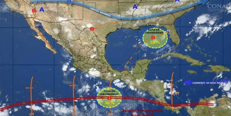 Onda tropical 22 provocará lluvias y vientos fuertes