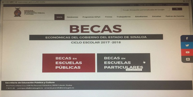 Publica Sepyc lista de beneficiados de becas particulares
