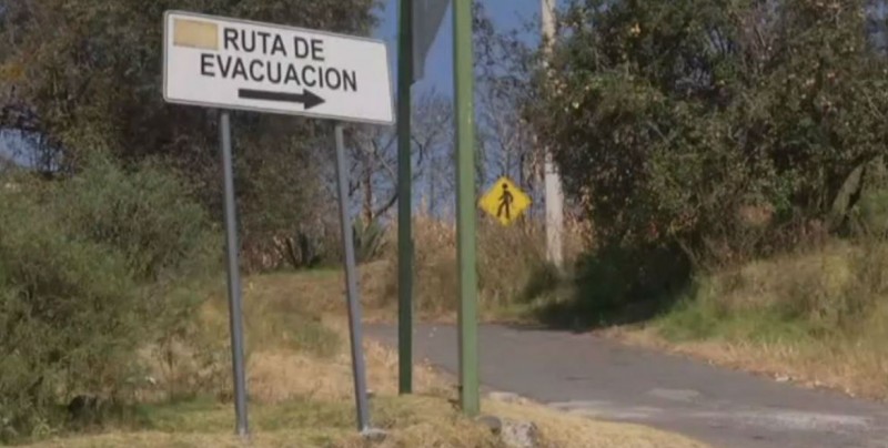 Rutas de evacuación cercanas al Popocatépetl están en mal estado