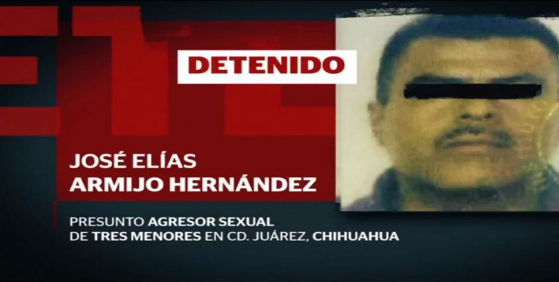 Detienen a presunto asesino y agresor sexual de menores