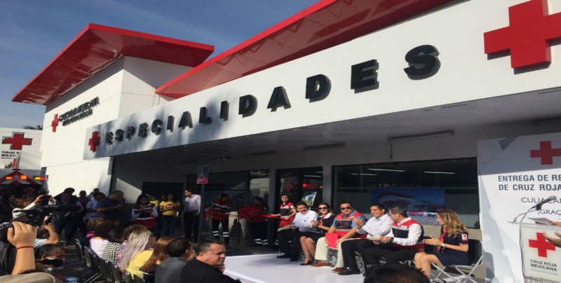 Entregan obra de remodelación de Cruz Roja Culiacán