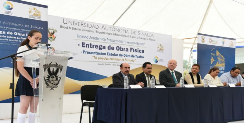 Entregan obra física en la Preparatoria “Heraclio Bernal”