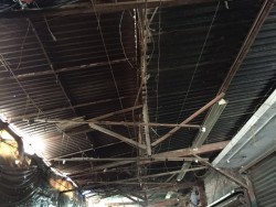 A punto de caer el techo del mercado de Villa Juárez Navolato