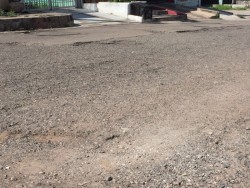 Desaparece el pavimento en la calle Juan de Dios Bojórquez