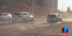 Afecta el polvo en calles Sufragio y 200