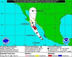 Zona de vigilancia por tormenta tropical desde Mazatlán hasta Guaymas