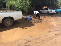 Reparan fuga de agua