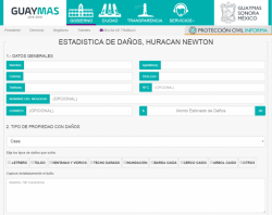 Lanzan portal para reportar daños ocasionados por "Newton"