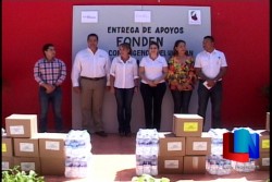 Entregan apoyos a familias afectadas en Empalme