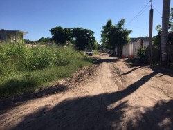 Sin pavimentar  la calle Séptima en Costa Rica