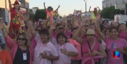 Marchan por prevención de cáncer de mama