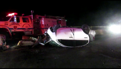 Muere hombre en accidente carretero