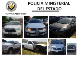 Recupera la Policía Ministerial 7 vehículos con reporte de robo