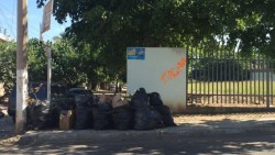 Basura acumulada en la PEMEX
