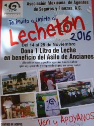 Anuncian "Lechetón 2016" a favor de Ancianos