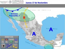 Entra frente frío a Sonora