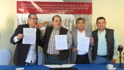 Firma convenio SEDECO, GPO e ICATSIN