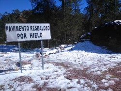 Espectáculo natural la Nevada en la sierra de Durango