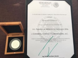 Recibe Conselva mención especial en el premio al mérito ecológico 2016